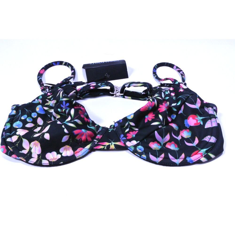 Cynthia Rowley Women's Printed Bikini Top Sz S NWT 105 Sz S